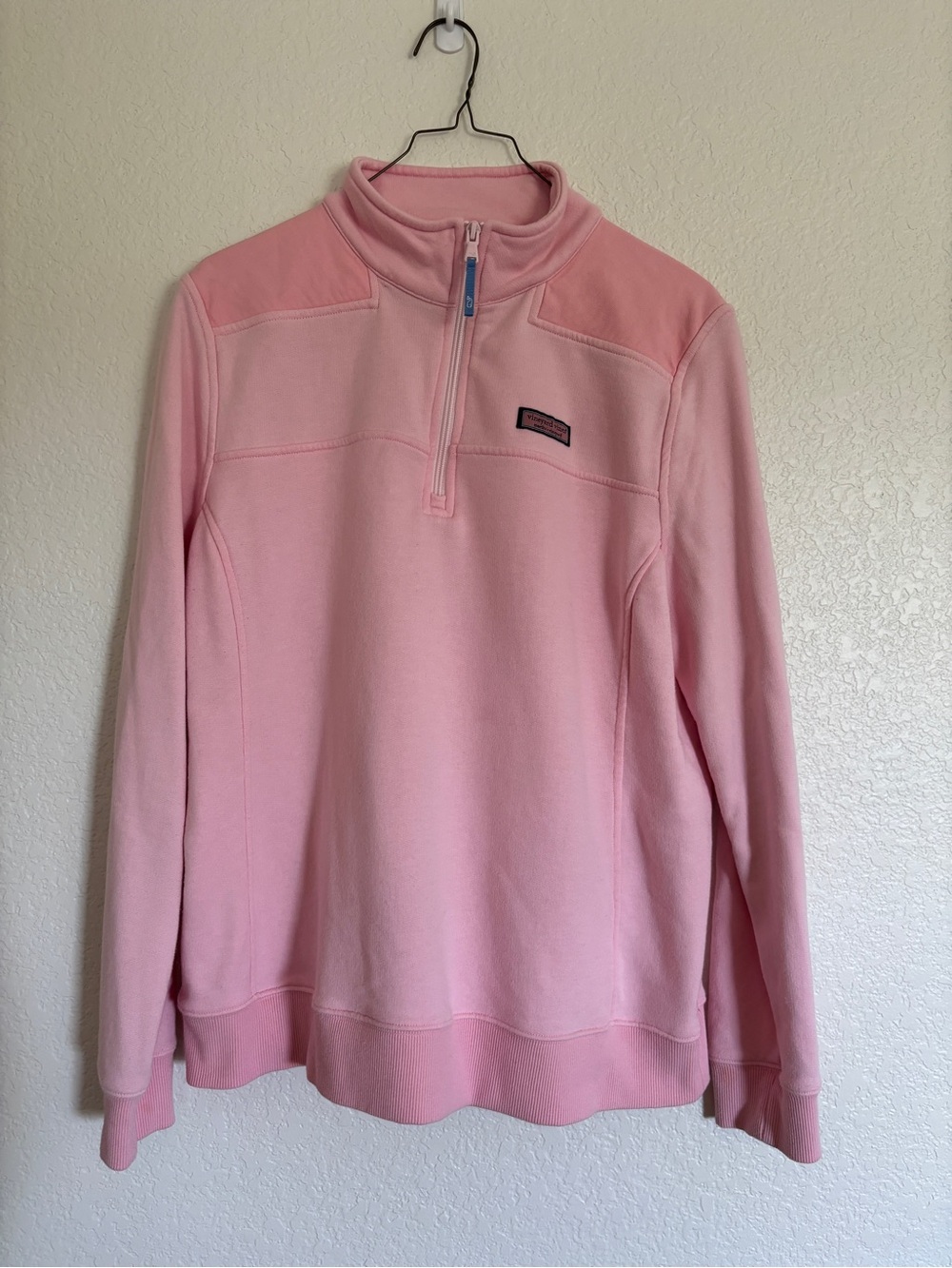 Vineyard Vines Light Pink Half-Zip Turtleneck Pullover